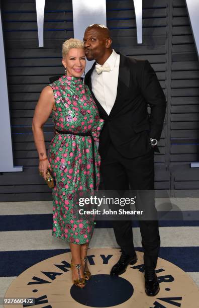 Rebecca King-Crews and Terry Crews attend the 2018 Vanity Fair Oscar Party hosted by Radhika Jones at Wallis Annenberg Center for the Performing Arts...