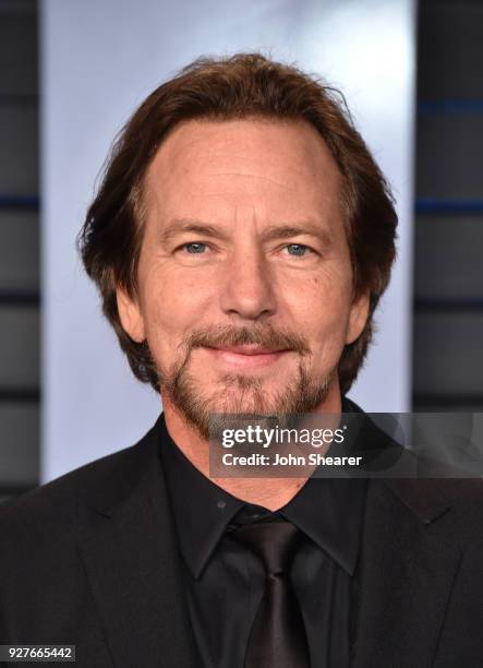 Musician Eddie Vedder attends the 2018 Vanity Fair Oscar Party hosted by Radhika Jones at Wallis Annenberg Center for the Performing Arts on March 4,...