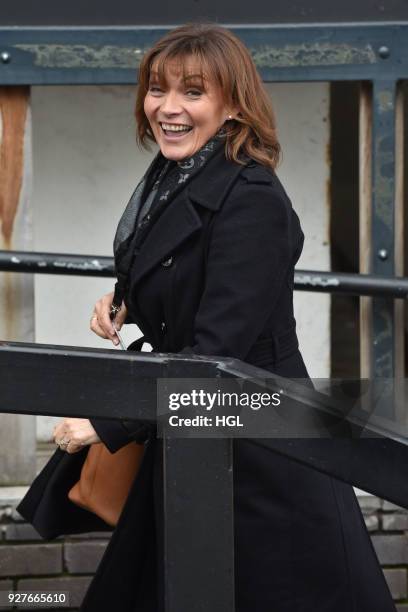 Lorraine Kelly seen at the ITV Studios on March 5, 2018 in London, England.