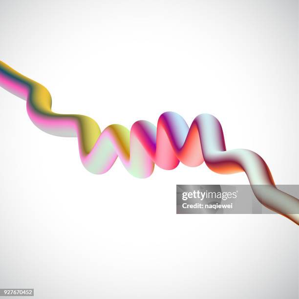 color gradient curve pipe pattern background - rainbow ribbon stock illustrations