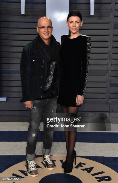 Producer Jimmy Iovine and model Liberty Ross attend the 2018 Vanity Fair Oscar Party hosted by Radhika Jones at Wallis Annenberg Center for the...