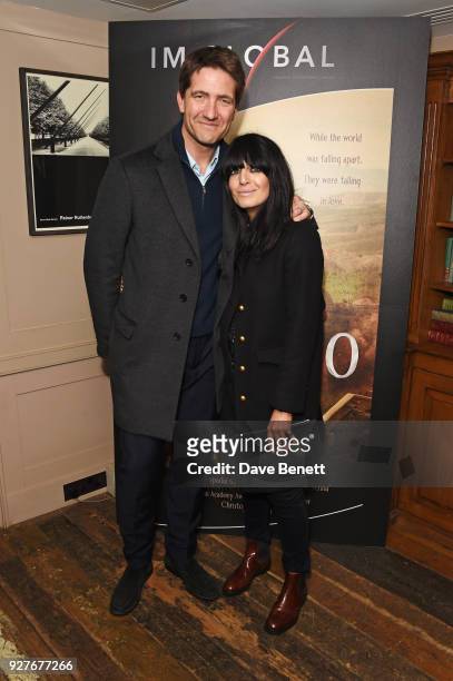 Kris Thykier and Claudia Winkleman attend an exclusive screening of "Ali & Nino" at Soho House on March 5, 2018 in London, England.