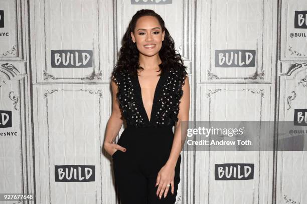 Grace Byers visits Build to discuss her book "I Am Enough" at Build Studio on March 5, 2018 in New York City.