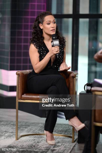 Grace Byers visits Build to discuss her book "I Am Enough" at Build Studio on March 5, 2018 in New York City.