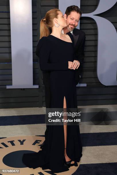 Darren Le Gallo and Amy Adams attend the 2018 Vanity Fair Oscar Party hosted by Radhika Jones at the Wallis Annenberg Center for the Performing Arts...