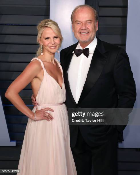 Kayte Walsh and Kelsey Grammer attend the 2018 Vanity Fair Oscar Party hosted by Radhika Jones at the Wallis Annenberg Center for the Performing Arts...