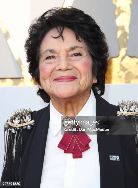 Dolores Huerta attends the 90th Annual Academy Awards at Hollywood & Highland Center on March 4, 2018 in Hollywood, California.