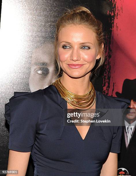 Actress Cameron Diaz attends "The Box" New York premiere at the AMC Lincoln Square on November 4, 2009 in New York City.