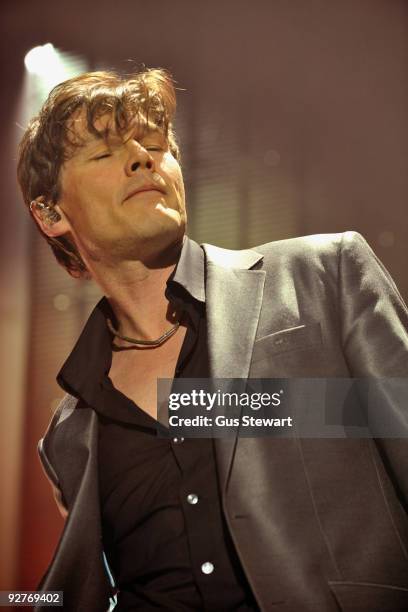 Morten Harket of a-ha performs on stage at O2 Arena on November 4, 2009 in London, England.