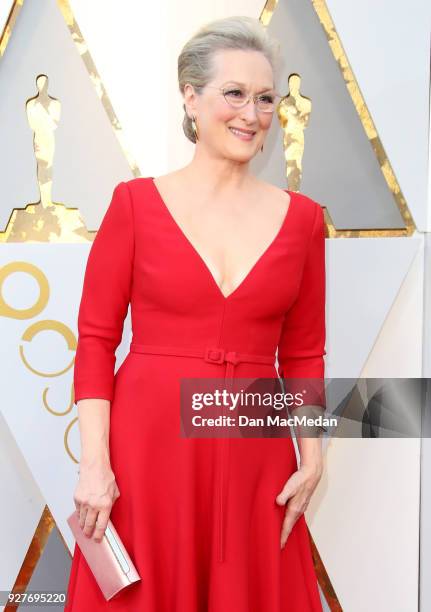 Actor Meryl Streep attends the 90th Annual Academy Awards at Hollywood & Highland Center on March 4, 2018 in Hollywood, California.