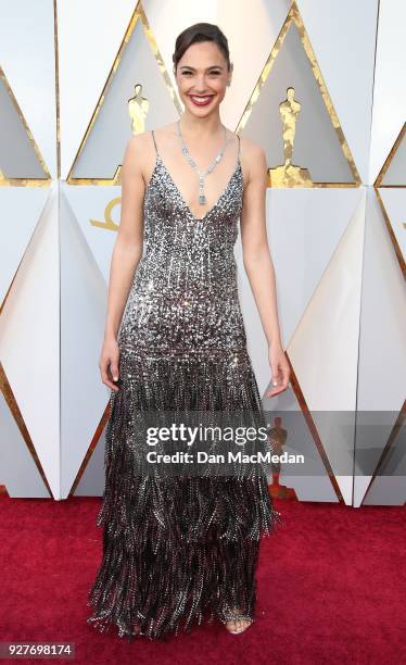 Actor Gal Gadot attends the 90th Annual Academy Awards at Hollywood & Highland Center on March 4, 2018 in Hollywood, California.