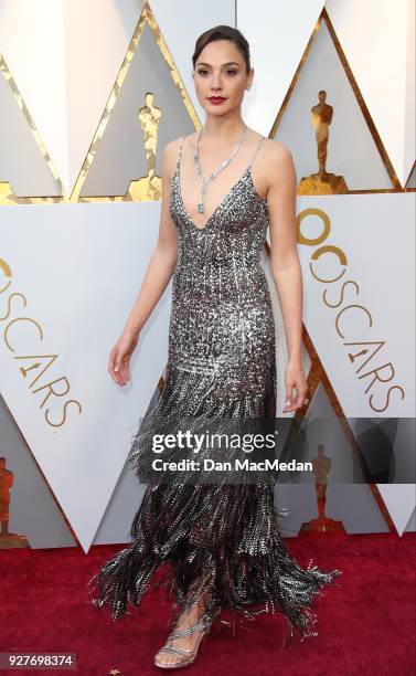Actor Gal Gadot attends the 90th Annual Academy Awards at Hollywood & Highland Center on March 4, 2018 in Hollywood, California.