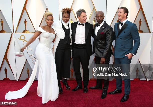 The cast of 'Mudbound' attends the 90th Annual Academy Awards at Hollywood & Highland Center on March 4, 2018 in Hollywood, California.