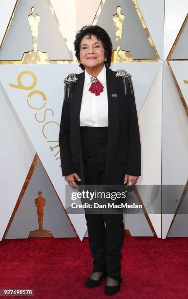 Dolores Huerta attends the 90th Annual Academy Awards at Hollywood & Highland Center on March 4, 2018 in Hollywood, California.