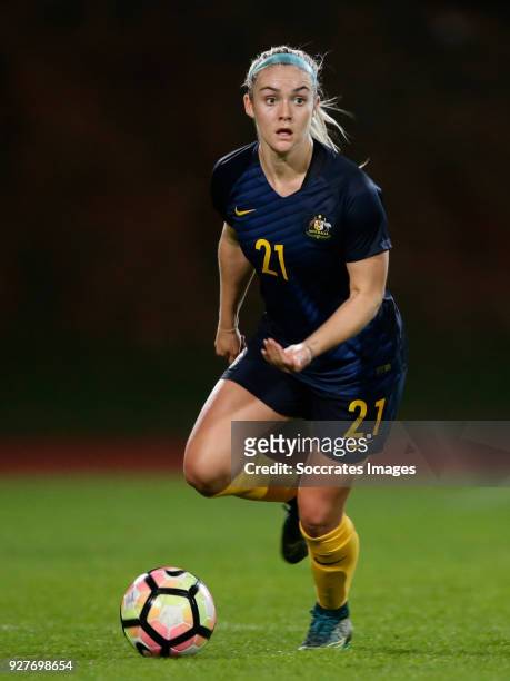 Ellie Carpenter of Australia Women during the Algarve Cup Women match between Australia v China PR at the Estádio Municipal de Albufeira on March 5,...