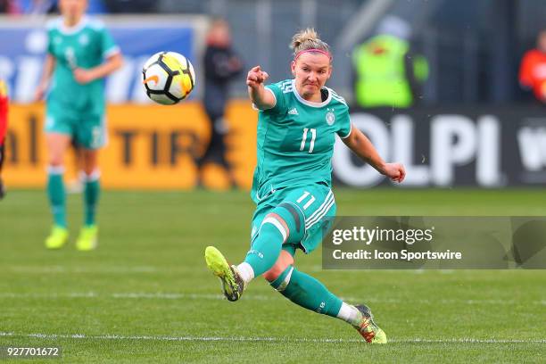 Germany forward Alexandra Popp during the first half of the SheBelieves Cup Womens Soccer game between Germany and England on March 4 at Red Bull...