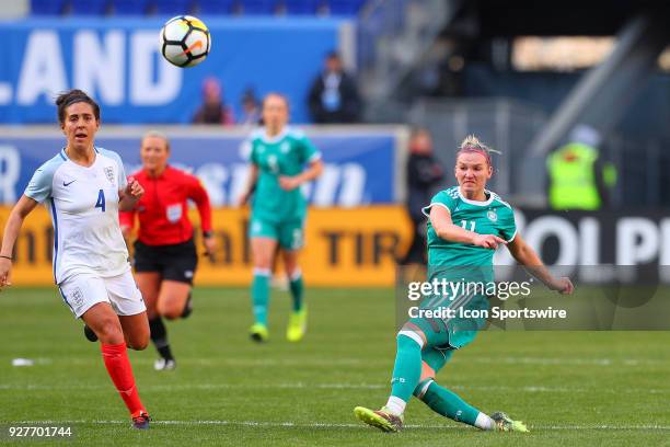 Germany forward Alexandra Popp during the first half of the SheBelieves Cup Womens Soccer game between Germany and England on March 4 at Red Bull...