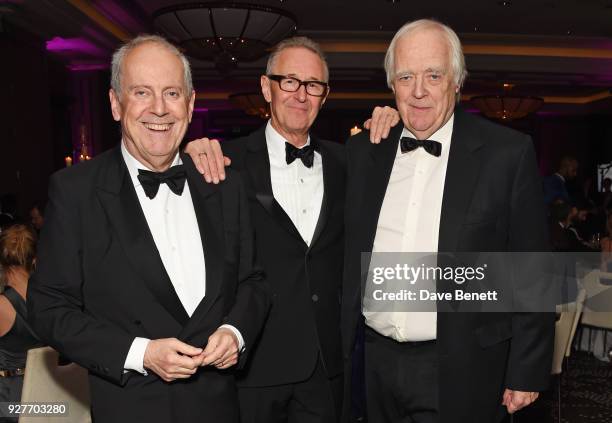 Gyles Brandreth, Chris Corbin and Sir Tim Rice attend Who's Cooking Dinner? 2018, a charity dinner featuring 20 of the capital's finest chefs cooking...