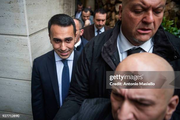 Luigi Di Maio, leader of 5-Star Movement , takes part at the press conference after the Italian general election on March 5, 2018 in Rome, Italy....