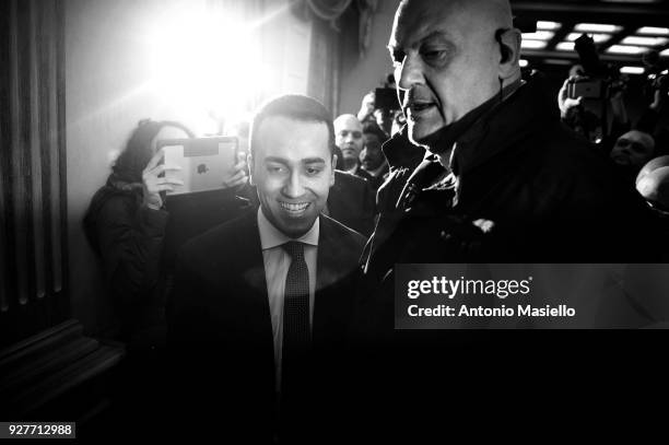 Luigi Di Maio, leader of 5-Star Movement , takes part at the press conference after the Italian general election on March 5, 2018 in Rome, Italy....