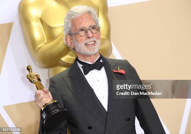 Filmmaker Frank Stiefel, winner of the Best Documentary ? Short Subject award for 'Heaven Is a Traffic Jam on the 405,' poses in the press room at...