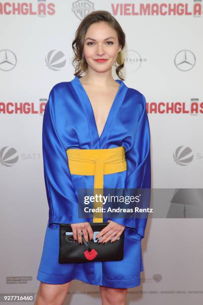 Emma Drogunova attends the premiere of 'Vielmachglas' at Cinedom on March 5, 2018 in Cologne, Germany.