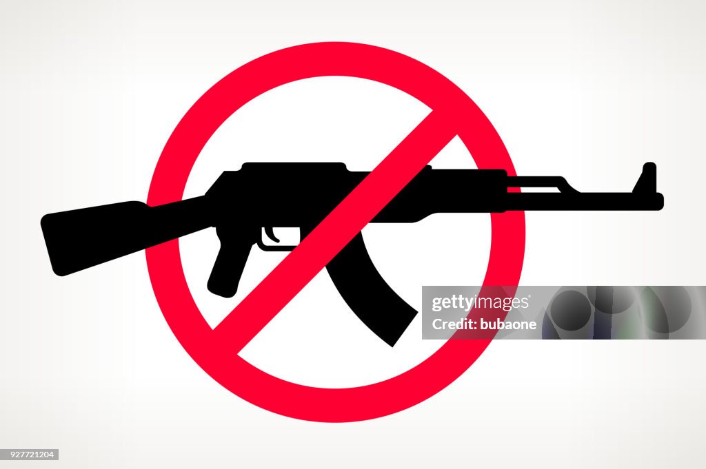 No violencia arma Vector Poster