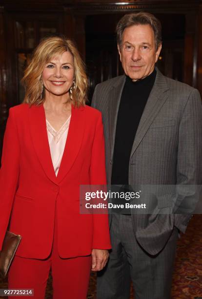 Cast member Glynis Barber and Michael Brandon attend the press night after party for "The Best Man" at The Royal Horseguards Hotel on March 5, 2018...