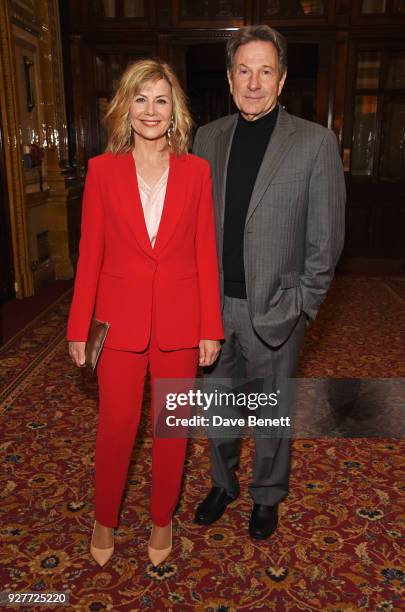 Cast member Glynis Barber and Michael Brandon attend the press night after party for "The Best Man" at The Royal Horseguards Hotel on March 5, 2018...