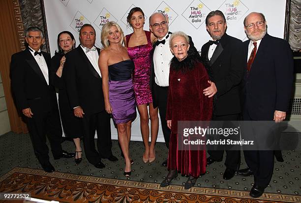 President and CEO of Victoria's Secret, Sharen Jester Turney and model Miranda Kerr pose for photos with the Intimate Apparel Square Club at the 2009...