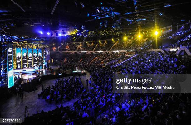 General view of Spodek Arena during Counter-Strike: Global Offensive final game between FaZe Clan and Fnatic on March 4, 2018 in Katowice, Poland.