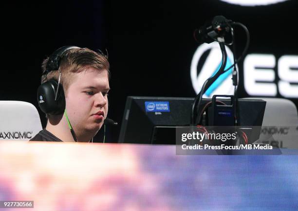 Jesper JW Wecksell during Counter-Strike: Global Offensive final game between FaZe Clan and Fnatic on March 4, 2018 in Katowice, Poland.