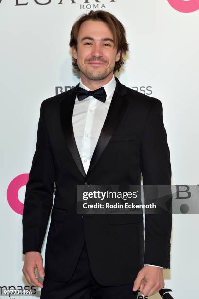 Ben O'Toole attends the 26th annual Elton John AIDS Foundation's Academy Awards Viewing Party at The City of West Hollywood Park on March 4, 2018 in...