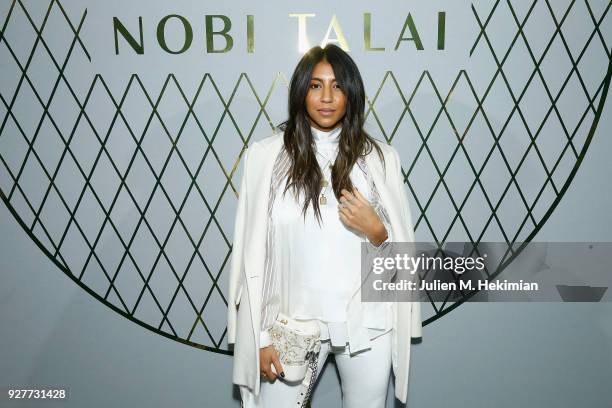 Carina Zavline attends the Nobi Talai show as part of the Paris Fashion Week Womenswear Fall/Winter 2018/2019 on March 5, 2018 in Paris, France.