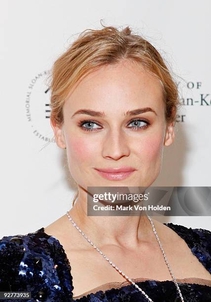 Actress Diane Kruger attends CHANEL's "Fete d'Hiver" benefit for the Memorial Sloan-Kettering Cancer Center at the Four Seasons Restaurant on...