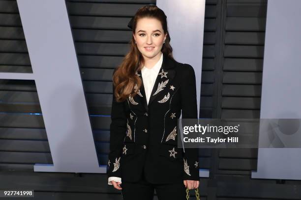 Kaitlyn Dever attends the 2018 Vanity Fair Oscar Party at Wallis Annenberg Center for the Performing Arts on March 4, 2018 in Beverly Hills,...