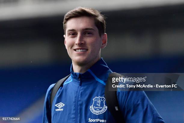 Conor Grant of Everton before the Premier League 2 match between Everton U23 and Swansea City U23 at Goodison Park on March 5, 2018 in Liverpool,...