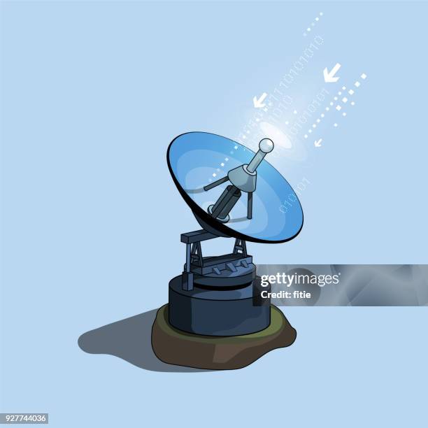 ilustraciones, imágenes clip art, dibujos animados e iconos de stock de antena parabólica, torre de comunicaciones, - radio telescope space