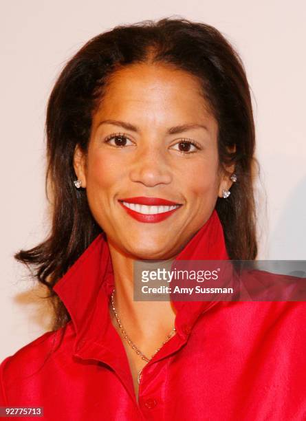 Actress Veronica Webb attends the Isaac Mizrahi Live! collection launch celebration at Stage 37 on November 4, 2009 in New York City.