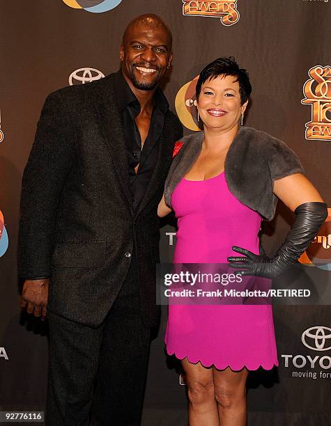 Actor Terry Crews and BET Chairman and CEO Debra Lee arrive at the 2009 Soul Train Awards at the Georgia World Congress Center in Atlanta, Georgia on...