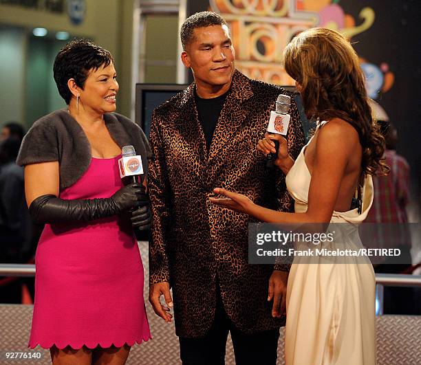 Chairman and CEO Debra Lee and Centric Executive Vice President and General Manager Paxton Baker are interviewed by Claudia Jordan at the 2009 Soul...