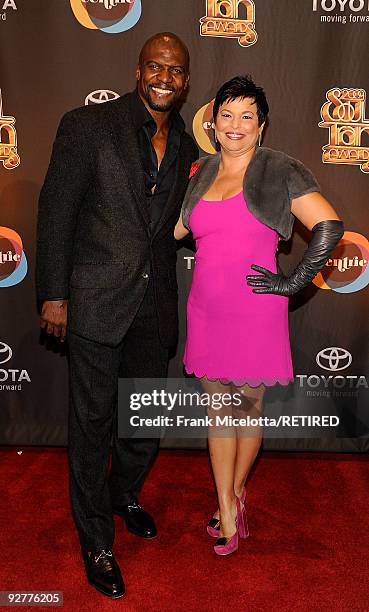 Actor Terry Crews and BET Chairman and CEO Debra Lee arrive at the 2009 Soul Train Awards at the Georgia World Congress Center in Atlanta, Georgia on...