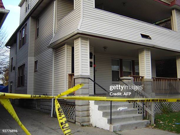 The residence of 50-year-old convicted rapist and alleged serial killer Anthony Sowell is sealed off with police tape on November 4, 2009 in...