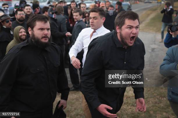 White nationalists clash with counter-demonstrators before the start of a speech by white nationalist Richard Spencer, who popularized the term...