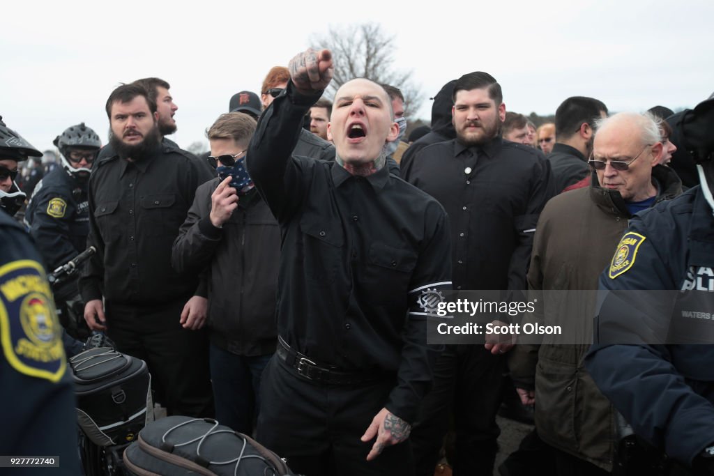 Activists Protest Alt Right Leader Richard Spencer's MSU Appearance