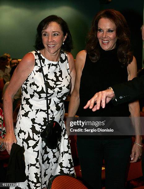 Manager of late performer Don Lane, Jayne Ambrose and entertainer Rhonda Burchmore attend the Public Memorial Celebration on November 5, 2009 in...