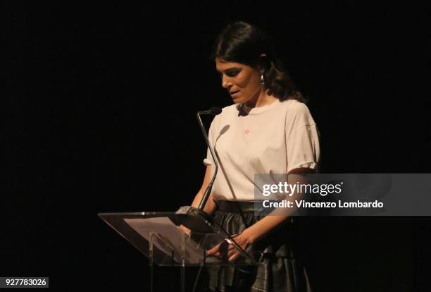 Valeria Solarino attends the 1st Wondy Award on March 5, 2018 in Milan, Italy.