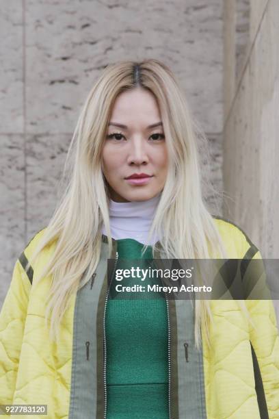 Tina Leung seen during Paris Fashion Week Womenswear Fall/Winter 2018/2019 on March 5, 2018 in Paris, France.