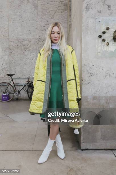 Tina Leung seen during Paris Fashion Week Womenswear Fall/Winter 2018/2019 on March 5, 2018 in Paris, France.