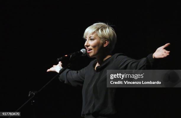 Malika Ayane performs at the 1st Wondy Award on March 5, 2018 in Milan, Italy.